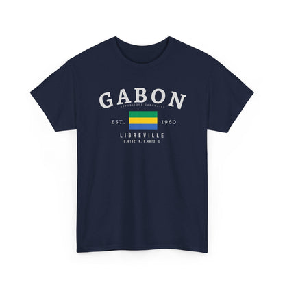 Gabon Unisex T-Shirt, Gabon Flag Tee, Vintage Libreville Graphic Shirt, African Streetwear Tee, Oversized Gabonese Pride Shirt