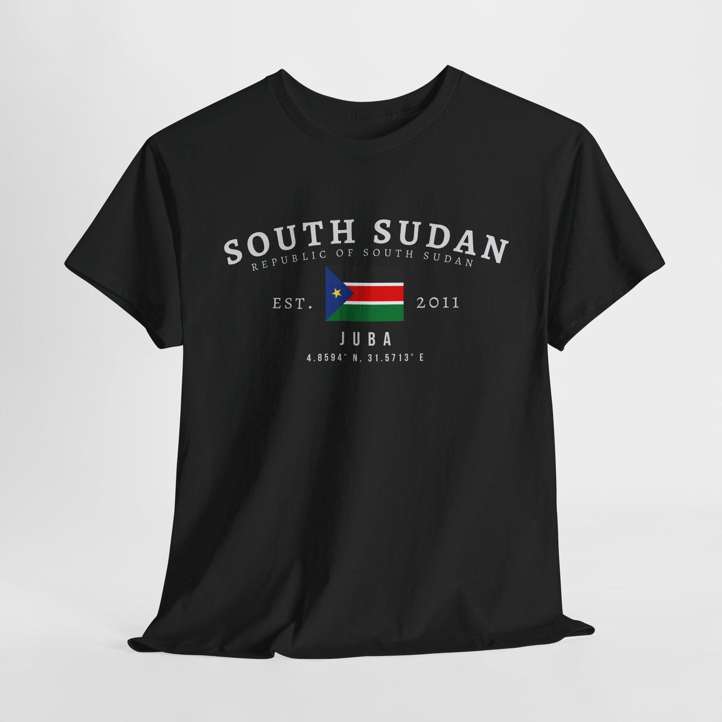 South Sudan Unisex T-Shirt, Flag Tee, Vintage Juba Graphic Shirt, African Streetwear Tee, Oversized South Sudan Pride Tee