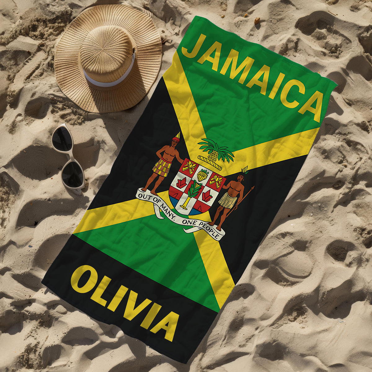 Jamaica Flag Beach Towel