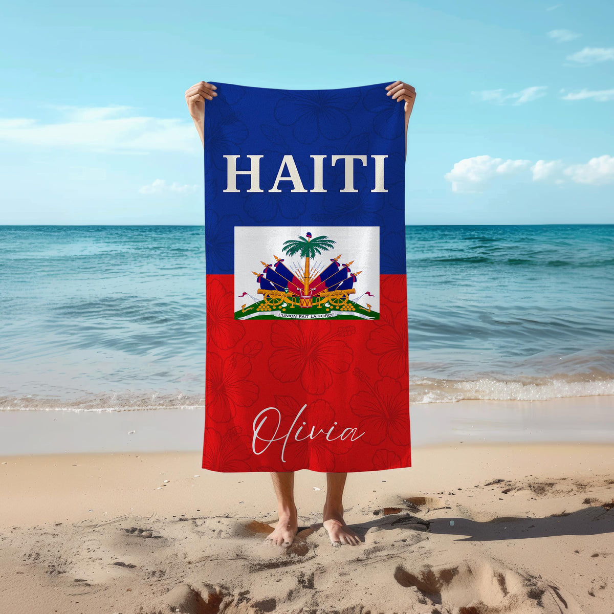 Haiti Personalized Beach Towel