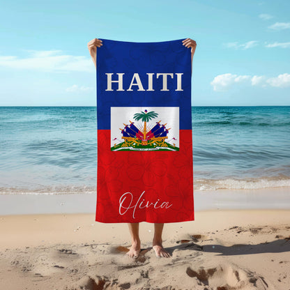 Haiti Personalized Beach Towel