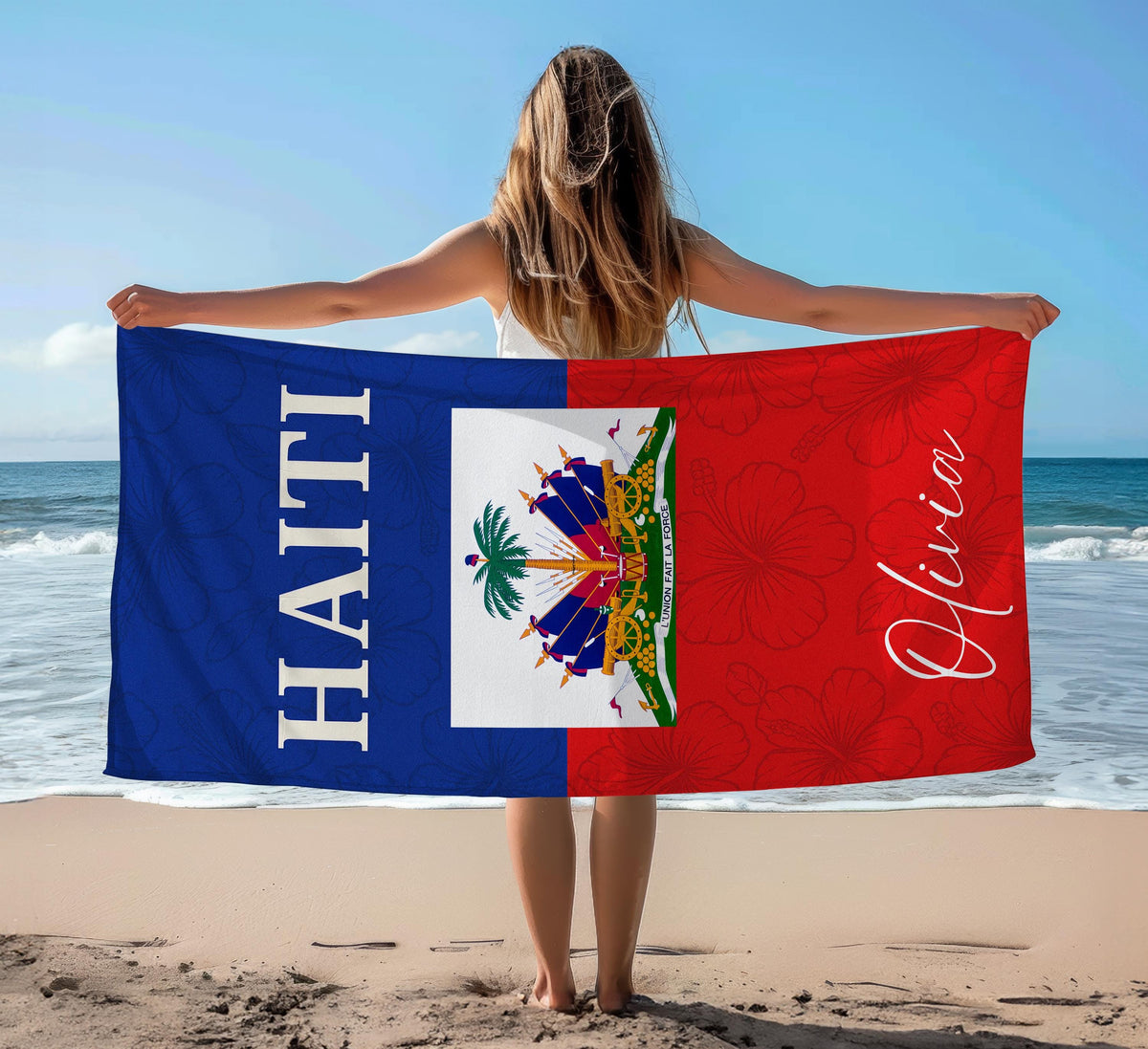 Haiti Personalized Beach Towel