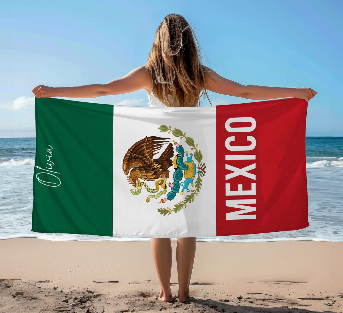 Mexico Personalized Beach Towel