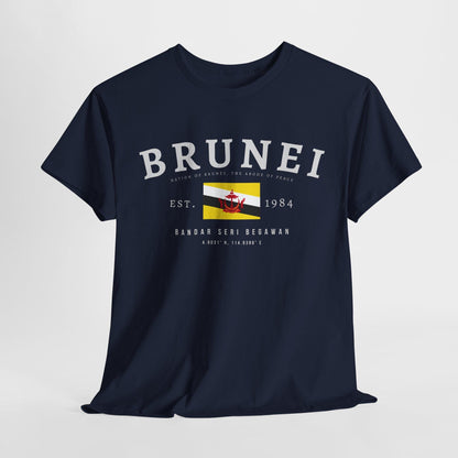 Brunei Unisex T-Shirt, Brunei Darussalam Flag Tee, Vintage Bandar Seri Begawan Shirt, Southeast Asian Streetwear, Bruneian Pride Tee