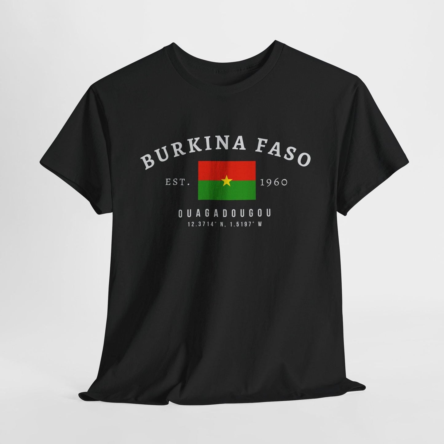 Burkina Faso Unisex T-Shirt, Burkina Flag Tee, Vintage Ouagadougou Shirt, African Streetwear Tee, Oversized Burkina Pride T-Shirt
