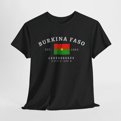 Burkina Faso Unisex T-Shirt, Burkina Flag Tee, Vintage Ouagadougou Shirt, African Streetwear Tee, Oversized Burkina Pride T-Shirt