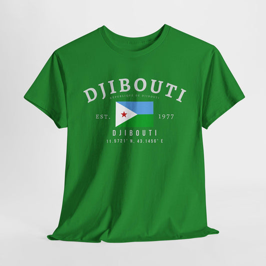 Djibouti Unisex T-Shirt, Djibouti Flag Tee, Vintage Djibouti City Shirt, African Streetwear, Oversized Horn of Africa Tee