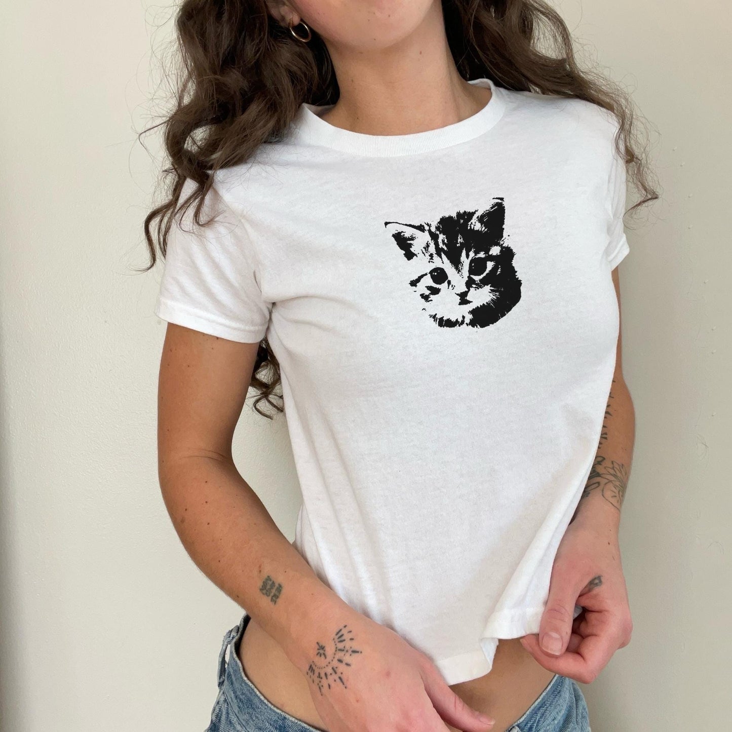 Kitty Meme Baby Tee, Cat Lover Shirt, Cat Person Gift, Gift for Mom, Funny Mom Tshirt