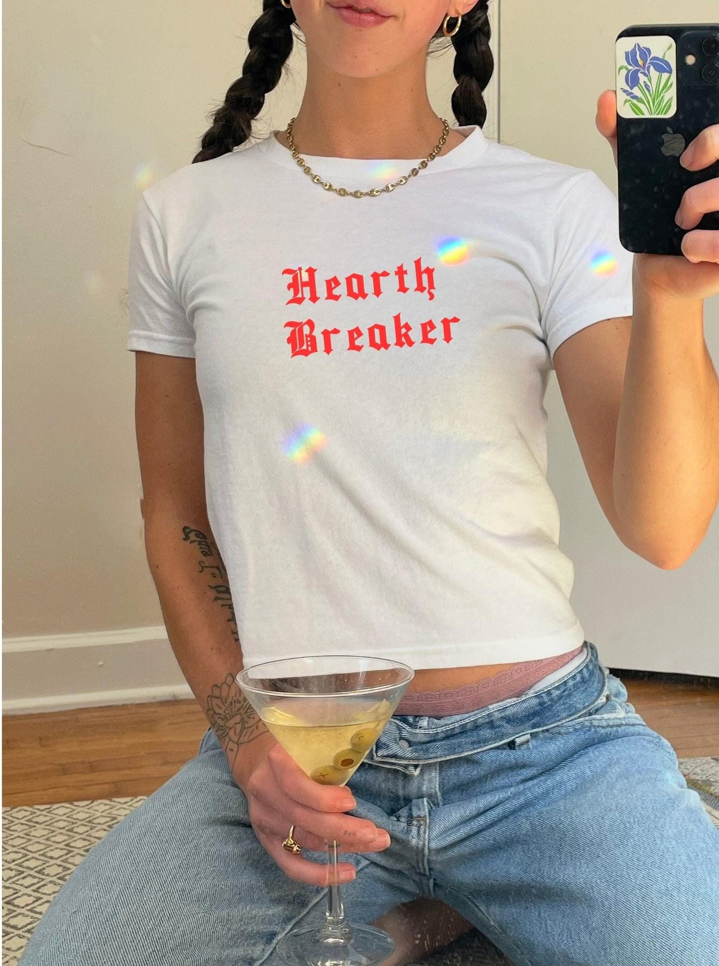Heart Breaker Baby Tee, Vintage Shirt, Slogan Baby Tee Funny Baby Tee, Cute Baby, Coquette Bow Tee