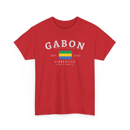 Gabon Unisex T-Shirt, Gabon Flag Tee, Vintage Libreville Graphic Shirt, African Streetwear Tee, Oversized Gabonese Pride Shirt