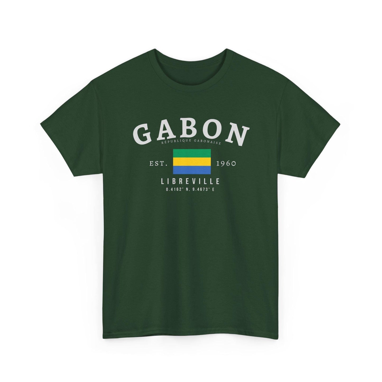 Gabon Unisex T-Shirt, Gabon Flag Tee, Vintage Libreville Graphic Shirt, African Streetwear Tee, Oversized Gabonese Pride Shirt