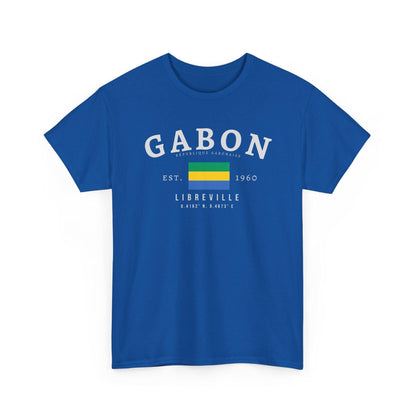 Gabon Unisex T-Shirt, Gabon Flag Tee, Vintage Libreville Graphic Shirt, African Streetwear Tee, Oversized Gabonese Pride Shirt