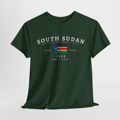 South Sudan Unisex T-Shirt, Flag Tee, Vintage Juba Graphic Shirt, African Streetwear Tee, Oversized South Sudan Pride Tee