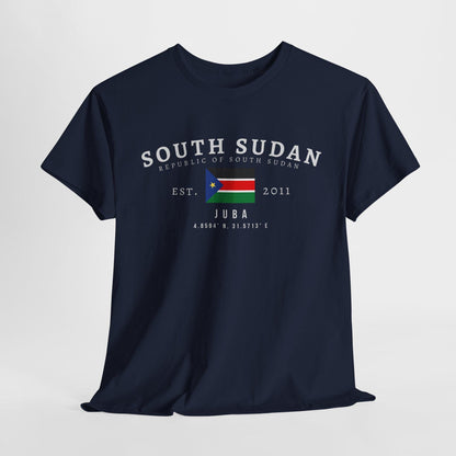 South Sudan Unisex T-Shirt, Flag Tee, Vintage Juba Graphic Shirt, African Streetwear Tee, Oversized South Sudan Pride Tee