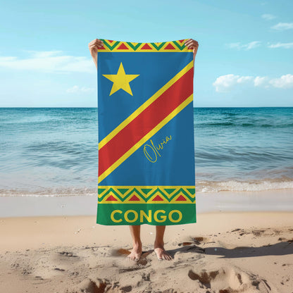 Congo Personalized Beach Towel