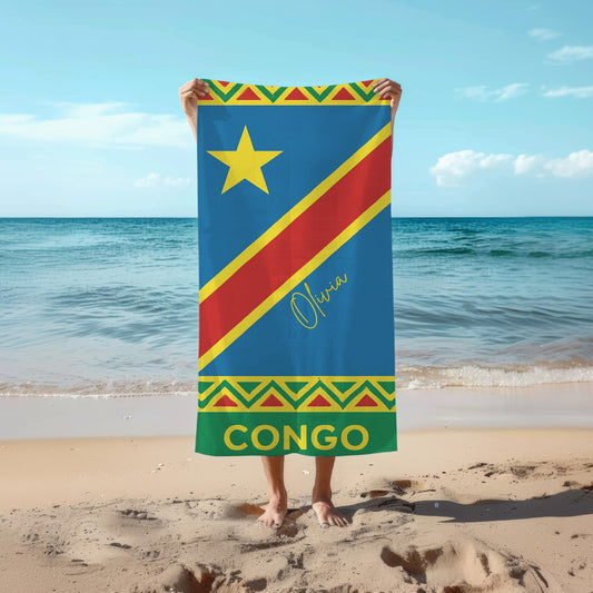 Congo Personalized Beach Towel