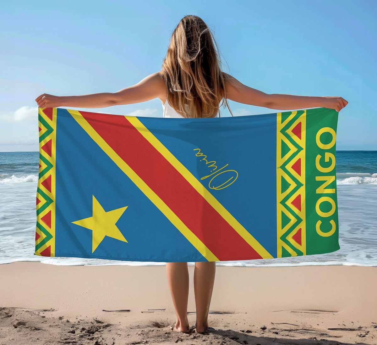 Congo Personalized Beach Towel