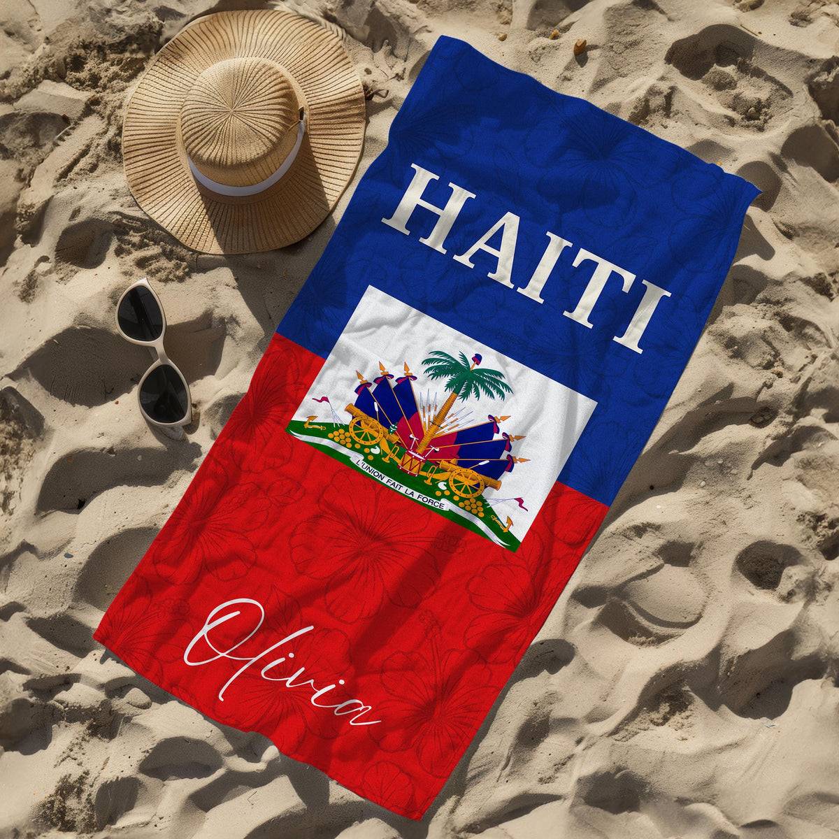 Haiti Personalized Beach Towel