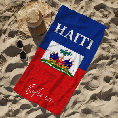 Haiti Personalized Beach Towel
