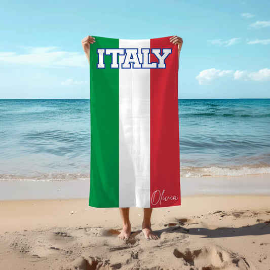 Italy Personalized Beach Towel