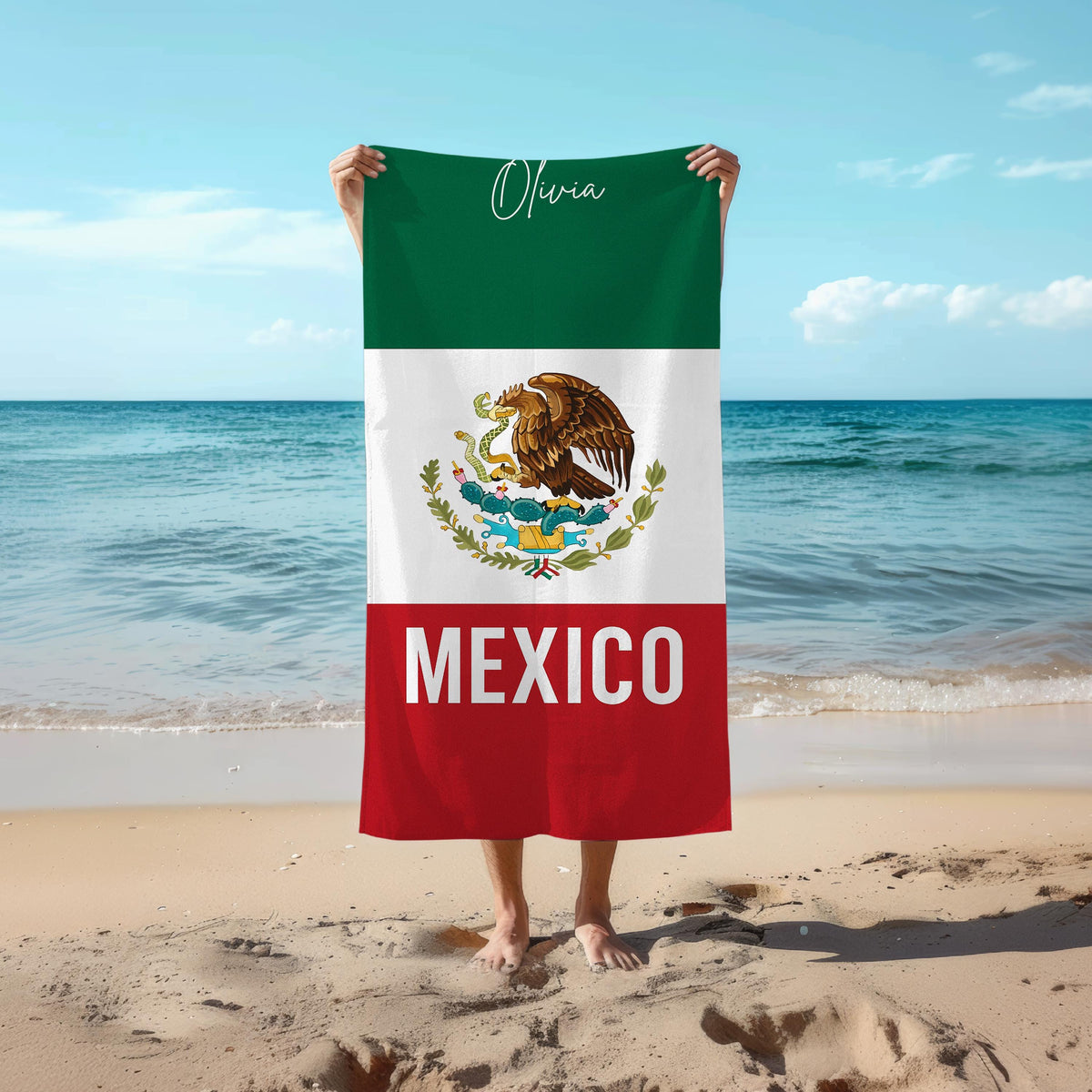 Mexico Personalized Beach Towel