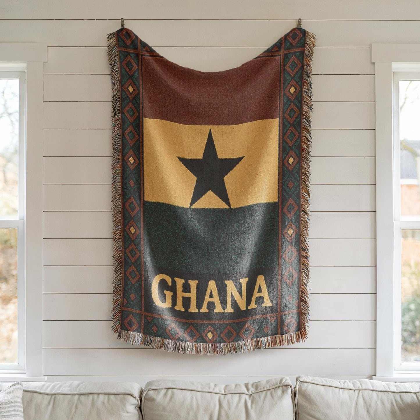 Ghana Woven Blanket, Throw Blanket Couch, Bed Blanket, Sofa Cover, Wall Tapestry, Ghana