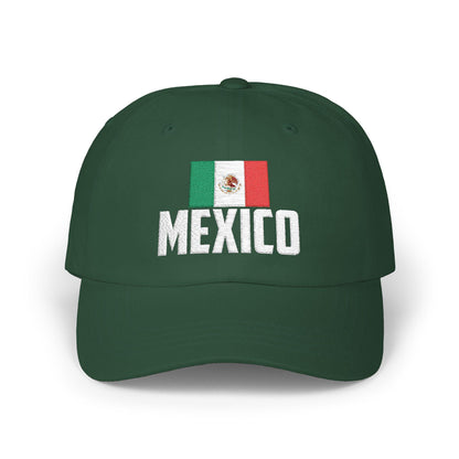 Embroidered Mexico Flag Dad Hat – Adjustable Vintage Baseball Cap – Mexican Heritage Unisex Gift – Patriotic Embroidery Hat