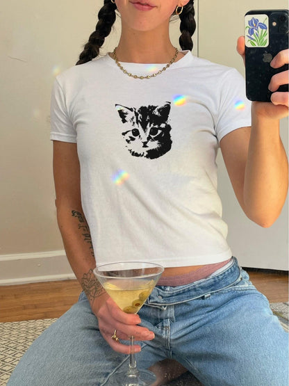 Kitty Meme Baby Tee, Cat Lover Shirt, Cat Person Gift, Gift for Mom, Funny Mom Tshirt