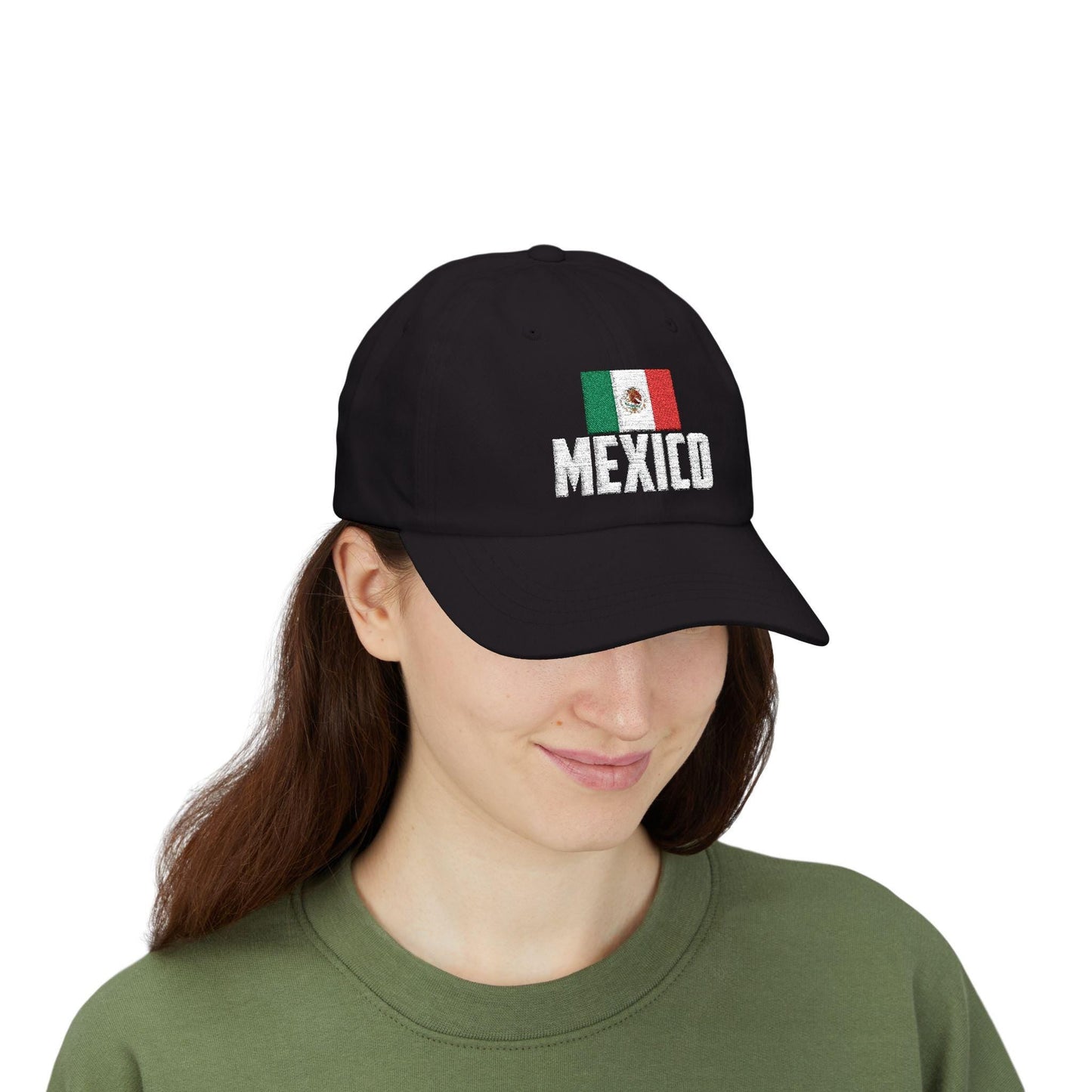 Embroidered Mexico Flag Dad Hat – Adjustable Vintage Baseball Cap – Mexican Heritage Unisex Gift – Patriotic Embroidery Hat