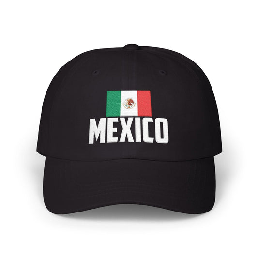 Embroidered Mexico Flag Dad Hat – Adjustable Vintage Baseball Cap – Mexican Heritage Unisex Gift – Patriotic Embroidery Hat