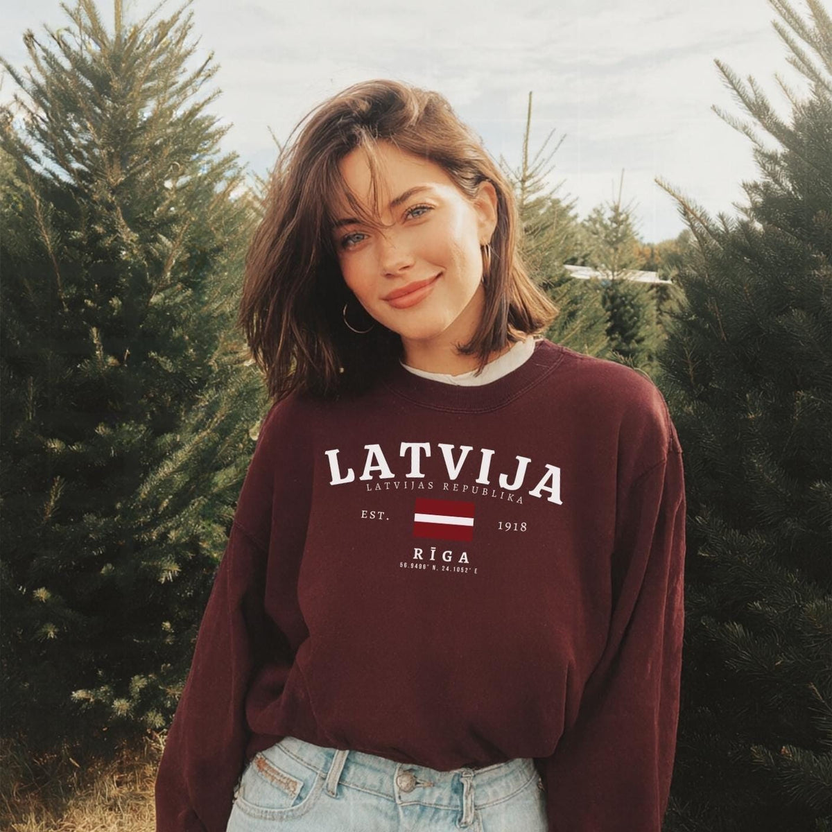 Latvia Crewneck Sweatshirt