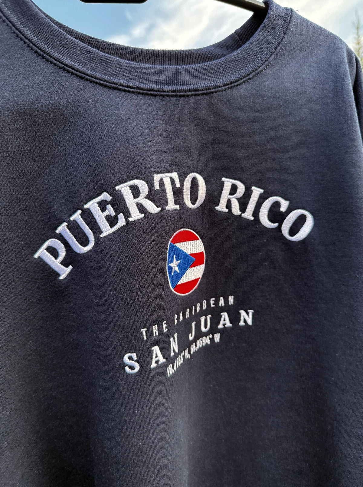 Puerto Rico Embroidered Crewneck Sweatshirt