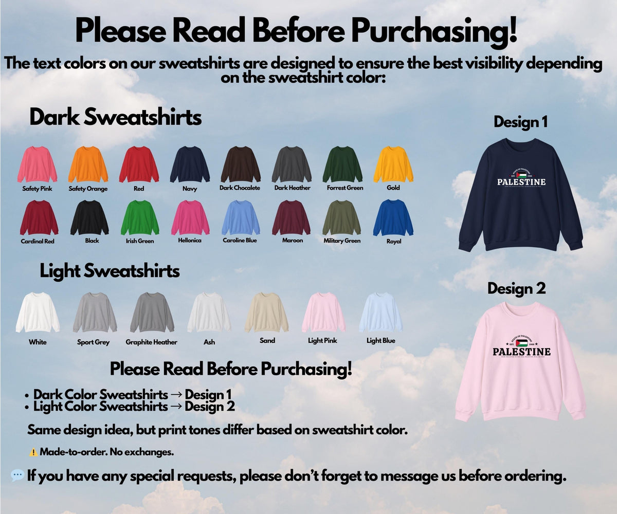 Palestine Crewneck Sweatshirt