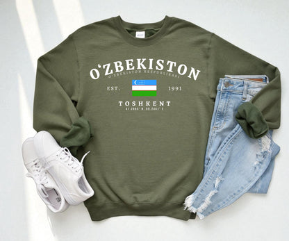 Uzbekistan Crewneck Sweatshirt
