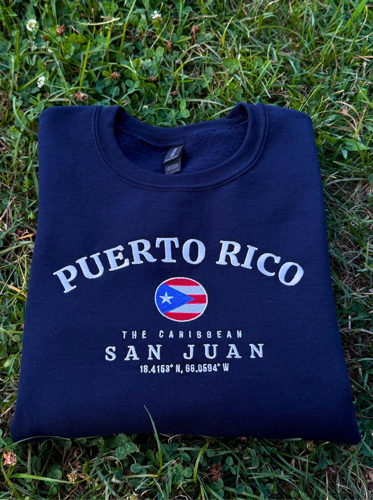 Puerto Rico Embroidered Crewneck Sweatshirt