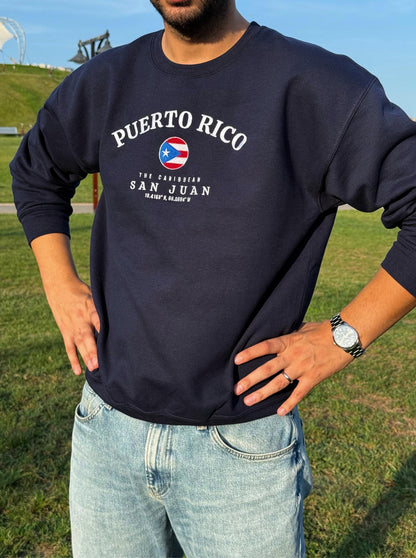 Puerto Rico Embroidered Crewneck Sweatshirt