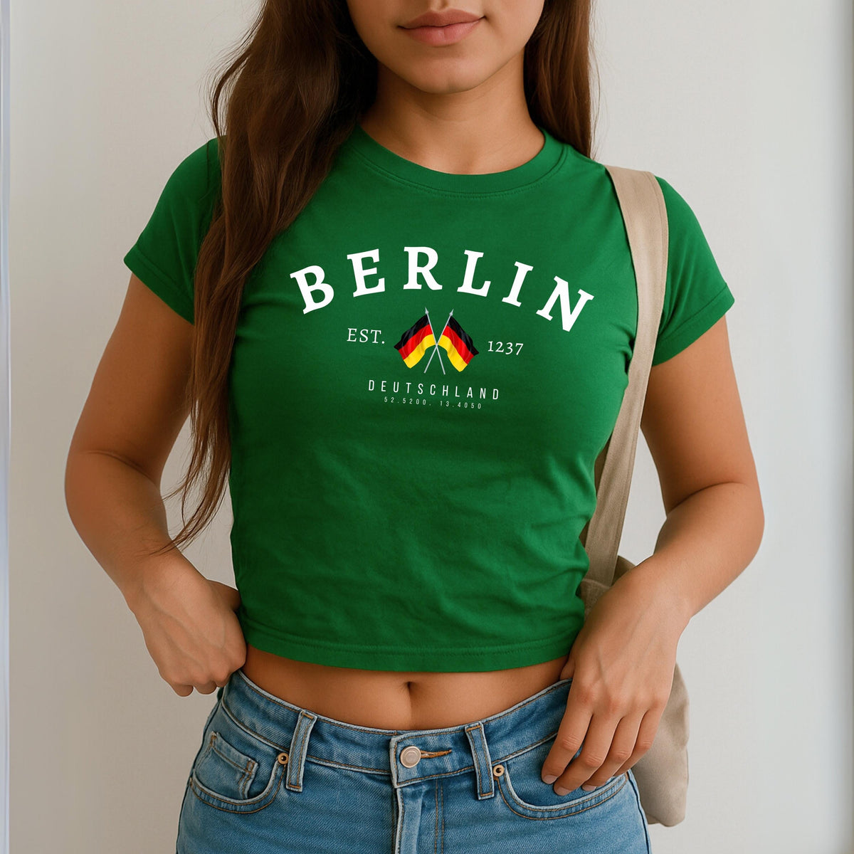 Berlin Baby Tee with deutschland flag design