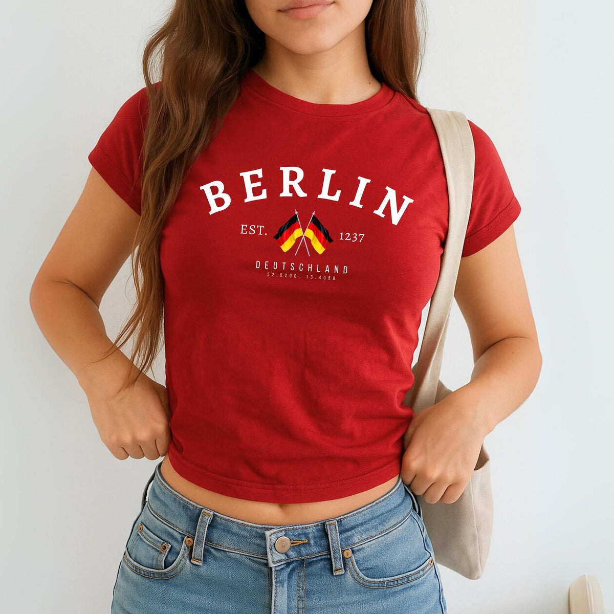 Berlin Baby Tee with deutschland flag design