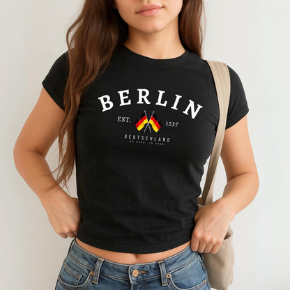 Berlin Baby Tee with deutschland flag design