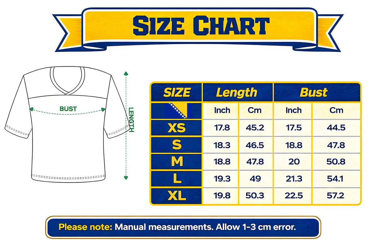 Bosnia Jersey Crop Top T-Shirt
