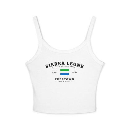 Sierra Leone tank top with flag, Freetown, Est. 1961, and coordinates design