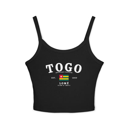 Navy tank top with bold TOGO text, République Togolaise wording, Togo flag, Est. 1960, and Lomé details