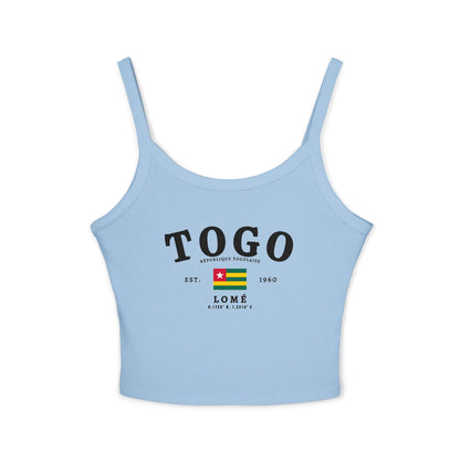 Navy tank top with bold TOGO text, République Togolaise wording, Togo flag, Est. 1960, and Lomé details