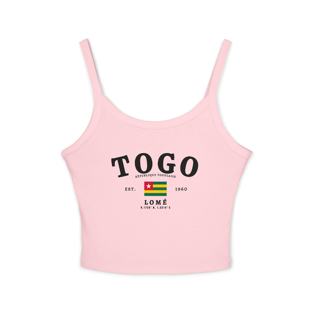 Navy tank top with bold TOGO text, République Togolaise wording, Togo flag, Est. 1960, and Lomé details