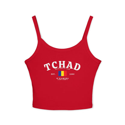 Tank top design with TCHAD lettering, Chad flag, Est. 1960, and N’Djamena text