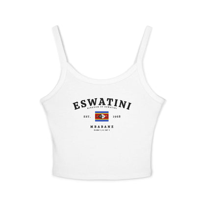 Tank top with vintage Eswatini flag design, Kingdom of Eswatini text, Mbabane, and 1968 details