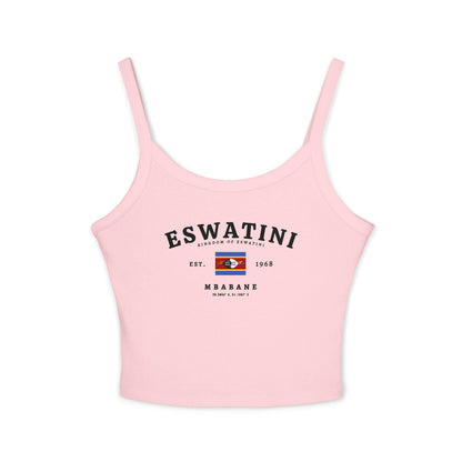 Tank top with vintage Eswatini flag design, Kingdom of Eswatini text, Mbabane, and 1968 details