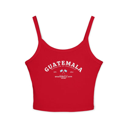 Light blue tank top with vintage Guatemala text, crossed flags, Est. 1821, and Guatemala City design