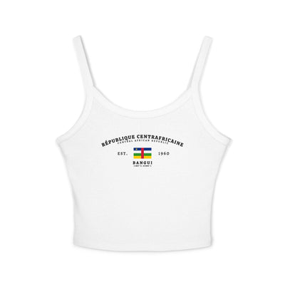 White tank top with République Centrafricaine flag design, Bangui text, and Est. 1960 details