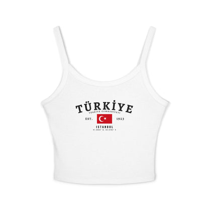 Red tank top with Türkiye text, Turkish flag, Est. 1923, and Istanbul design